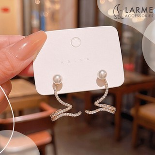 Khuyên tai nữ bông tai phong cách Hàn Quốc dáng dài Larme accessories -KT0261