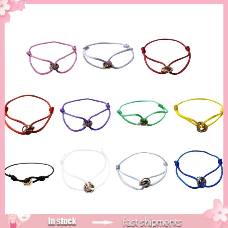 Yoioi Vòng Tay Dây Bện Khóa Kim Loại handmade Có Thể Điều Chỉnh Dành Cho Cặp Đôi