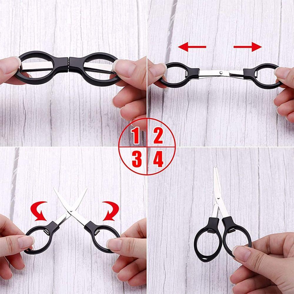 Máy cắt dây câu THFENG, Dụng cụ cầm tay Kéo gấp di động, Sáng tạo gấp bằng thép không gỉ đa chức năng Kéo văn phòng phẩm Quà tặng