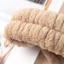 SAIA Hoạt Hình Ốc Đầu, Trang Điểm Chăm Sóc Da Mặt Rửa Tóc, Nữ San Hô Lông Cừu Co Giãn Phụ Kiện Tóc Nữ Cô Gái