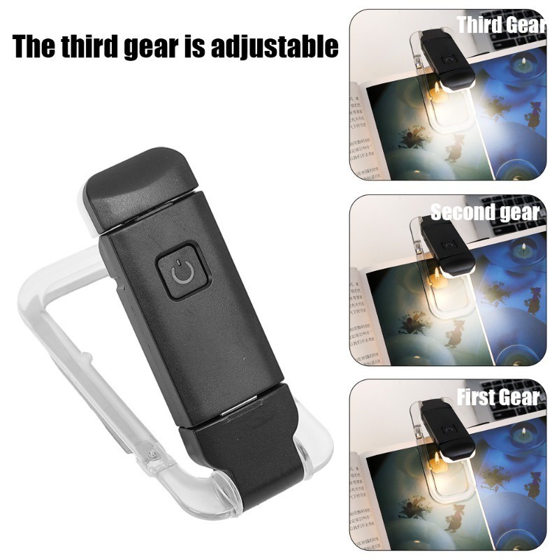Đèn Đọc Sách Mini Di Động Có Kẹp Gắn Bàn Có Thể Sạc Lại Bằng Cổng USB Cho Trẻ Em