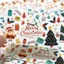 Mya 50x Thiệp Giáng Sinh Thiệp Cảm Ơn Xmas Element Cards Nhãn Giấy Thẻ Kinh Doanh