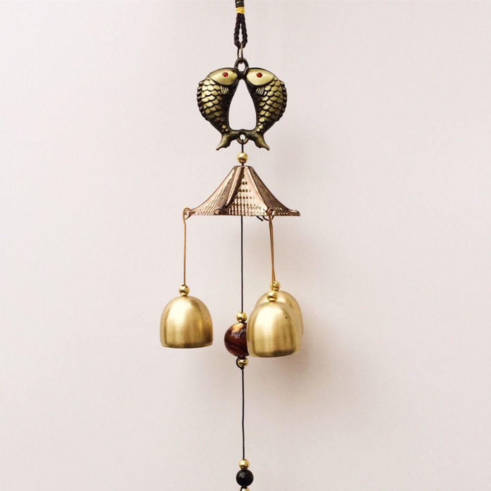 Chuông gió NKSFX, Chuông đồng Trang trí treo cổ điển, Nhà DIY Mặt dây chuyền sáng tạo Chuông gió