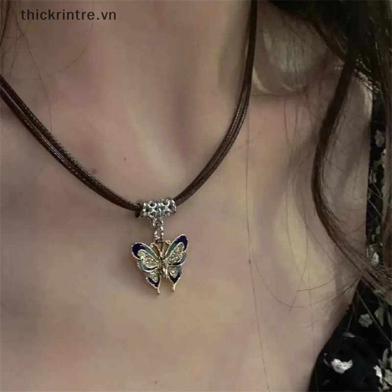 THI Phong Cách Trung Hoa Vintage Màu Mặt Dây Chuyền Vòng Cổ Hạt Dây Xích Choker Bộ Trang Sức Thời Trang Cho Nữ Quà Tặng Phụ Kiện VN