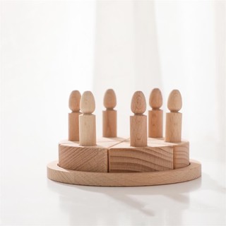EDIWANY Mô Phỏng Bánh Sinh Nhật, Cắt Thực Phẩm Trò Chơi Tương Tác Gỗ Sồi Pallet, Giả Vờ Chơi Bánh Đồ Chơi Nhà Bếp Trẻ Em