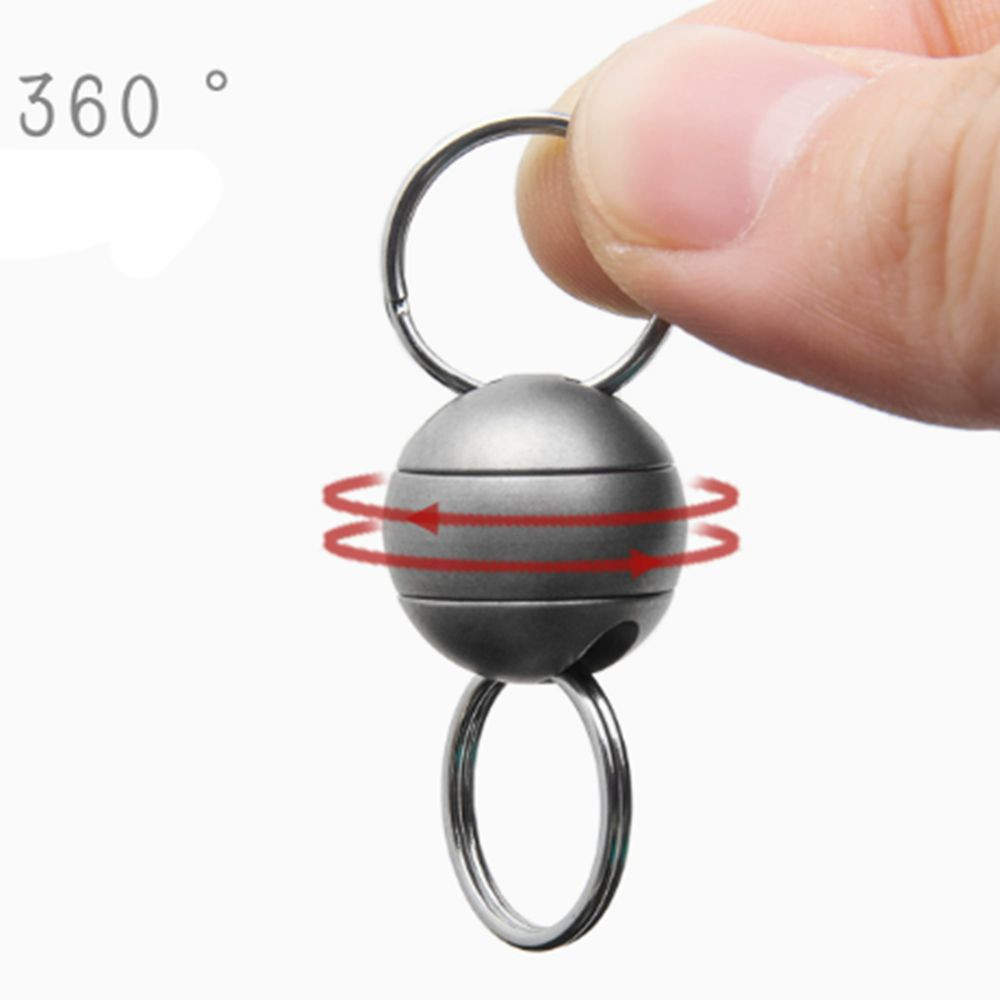 Móc khóa bằng đồng, 360° Móc khóa hợp kim titan di động có thể xoay được, Móc khóa EDC siêu nhẹ chất lượng cao Dụng cụ nhỏ ngoài trời