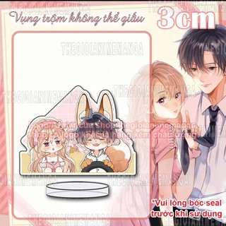 (3CM) Mô Hình Standee Tình yêu thầm kín Vụng trộm không thể giấu ver Thỏ và sói tượng acrylic anime mica chibi trang trí