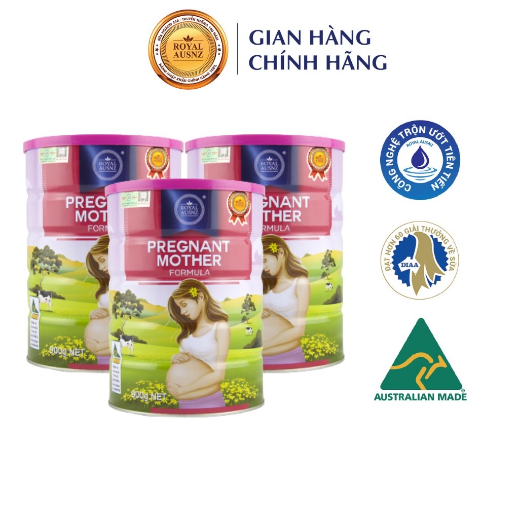Ảnh Combo 3 Hộp Sữa Bột Pregnant Mother Formula ROYAL AUSNZ Bổ Sung Vitamin Và Khoáng Chất Cho Phụ Nữ Mang Thai 900g/hộp 1