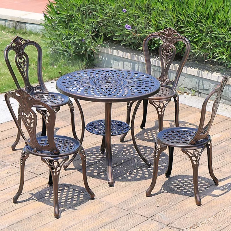 Bộ bàn ghế ban công ngoài trời Nhôm đúc đẹp Bàn ghế sân vườn ngoài trời Bàn ghế ngoài trời - HP43