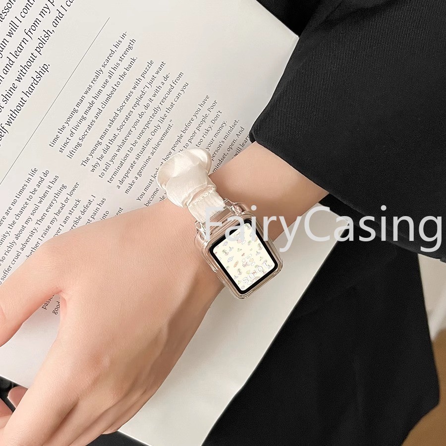 Vỏ PC + Dây đeo Nylon cho Xiaomi Band 9 8 Active Correa Dây đeo đồng hồ đàn hồi cho phụ kiện Redmi Band 2