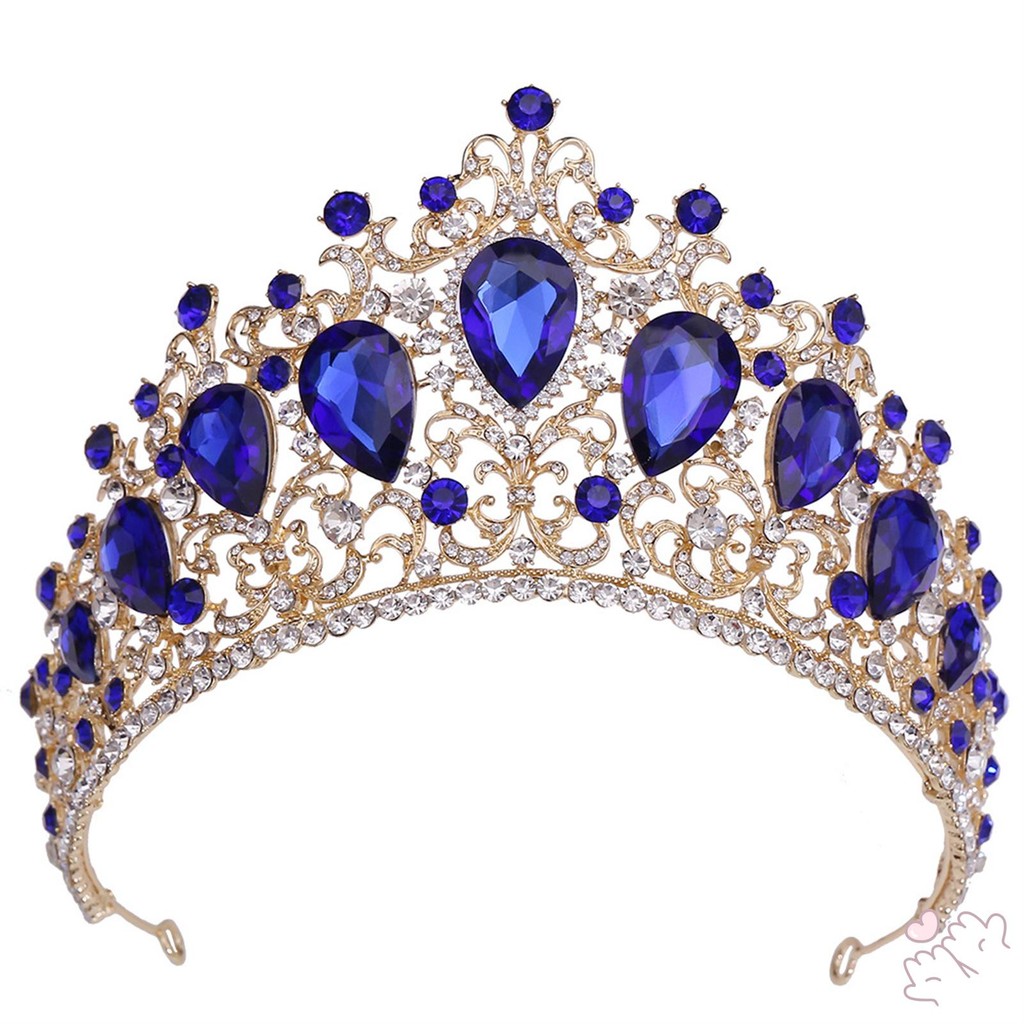 Cô Dâu Vương Miện Nữ Hoàng Băng Đô Dazzling Kim Cương Giả Hình Bán Nguyệt Tiara Mũ