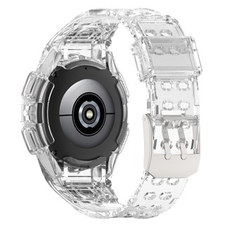 Trong Suốt Dây Đeo Bằng silicone + Vỏ Bảo Vệ Cho Đồng Hồ samsung galaxy watch 6 5 4 40mm 44mm