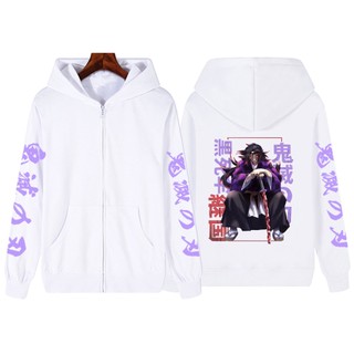 Áo Khoác hoodie Có Khóa Kéo In Hình demon slayer kokushibou kibutsuji muzan unisex Mùa Xuân Thu
