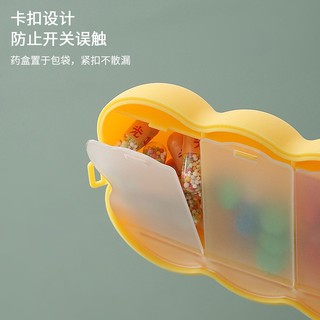 MEOWU Hộp Đựng Thuốc 6 Ngăn Gia Đình Hàng Ngày Mini Nhỏ Gọn Bỏ Túi Tiện Lợi Chống Thấm Nước