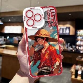Ốp Điện Thoại tpu Mềm Trong Suốt Họa Tiết one piece Cho iphone 11 12 pro max 13 mini 14 15 7 8 6 6s plus se 2020 Chống Sốc
