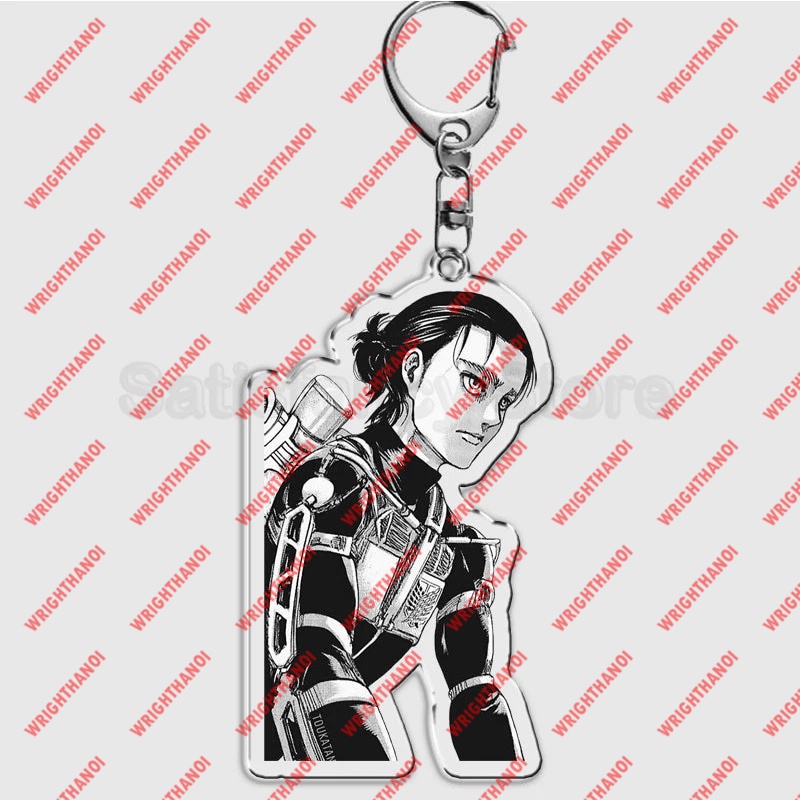 Móc Khóa Anime Attack on Titan Acrylic Nhân vật Levi Eren Mikasa Phụ Kiện trang trí móc khóa balo đi học