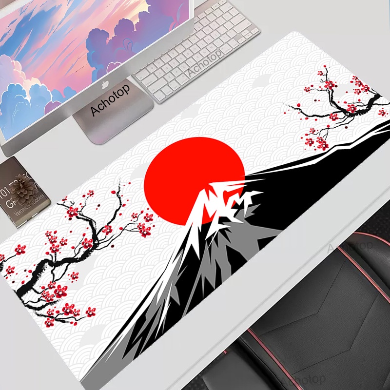Sakura Miếng Lót Chuột Game Thủ Mousepads Chơi Game Lớn Mousepad Tím Hoa Anh Đào XXL Chuột Thảm Bàn Phím Lớn Thảm Để Bàn Cho Máy Tính