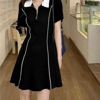 Đầm dáng A The Simple bigsize nữ thiết kế cổ polo trẻ trung năng động phù hợp cho các nàng chuppy xinh xắn G93