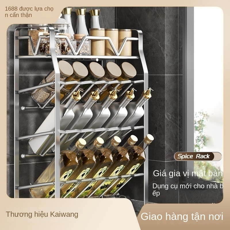 Kệ Inox Nhiều Tầng Không Cần Dùng Đựng Gia Vị Tiện Dụng Cho Nhà Bếp ...