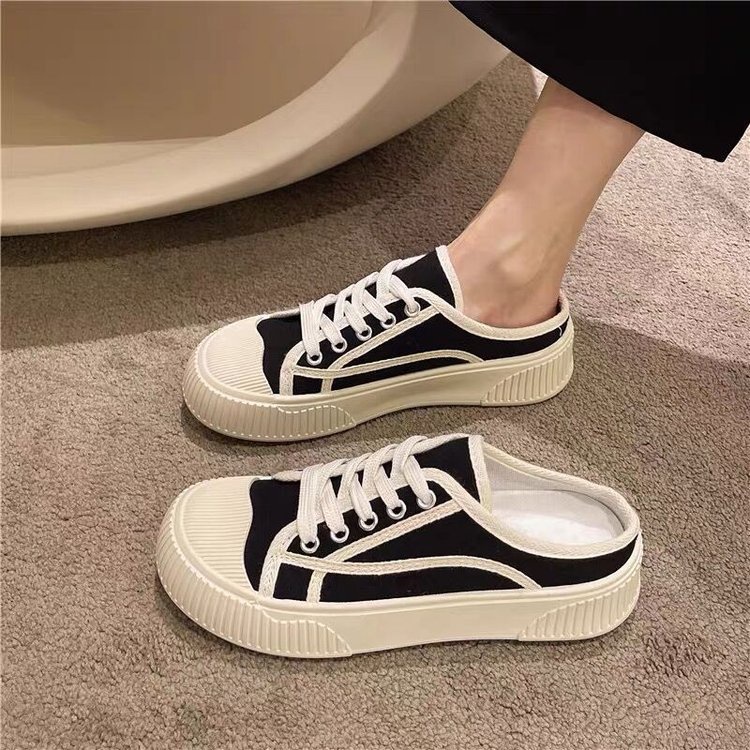 Giày Thể Thao Vải canvas Đế Mềm Hở Ngón Thời Trang Cho Nữ