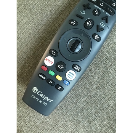 Điều khiển remote từ xa dùng cho tivi Casper có chuột bay và giọng nói Remote W1 loại tốt zin - tặng pin