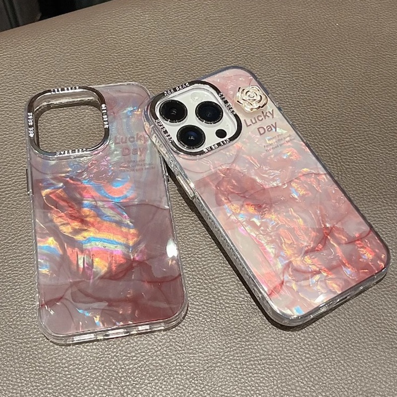 Ốp Điện Thoại Camellia Lập Thể Tương Thích Cho iPhone 17 Pro Max 17 Air 16 15 14 13 12 11 Pro Max Bảo Vệ Toàn Diện Vỏ Bảo Vệ Chống Sốc Họa Tiết Vỏ Acrylic