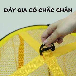 Rọng Đựng Cá CAO CẤP GUF Vàng Kim R02 phủ cao su non ,chân cấm rọng chắc chắn