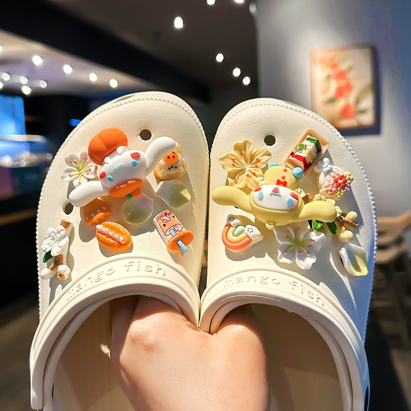 Sticker hình dán Charm 4d hoạt hình dễ thương cute gắn trang trí dép ...