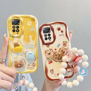 Ốp lưng Redmi note 12 Pro 4G Ốp lưng dễ thương Vỏ kem Edge Điện thoại Hình ba chiều Búp bê Vỏ mềm Full Case NYGZ