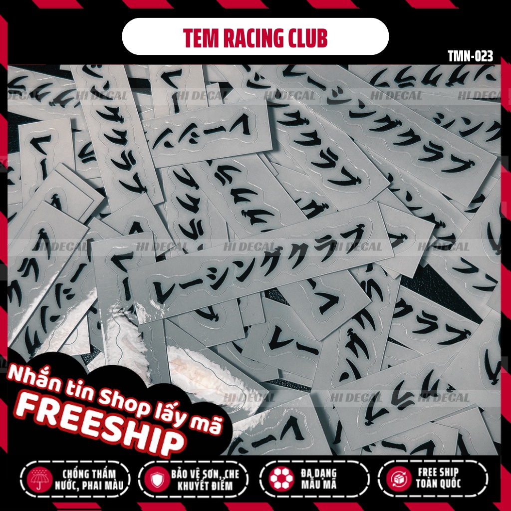 Tem Racing Club dán biển số cho mọi dòng xe | TMN-023 | Decal cao cấp chống nước chống phai màu