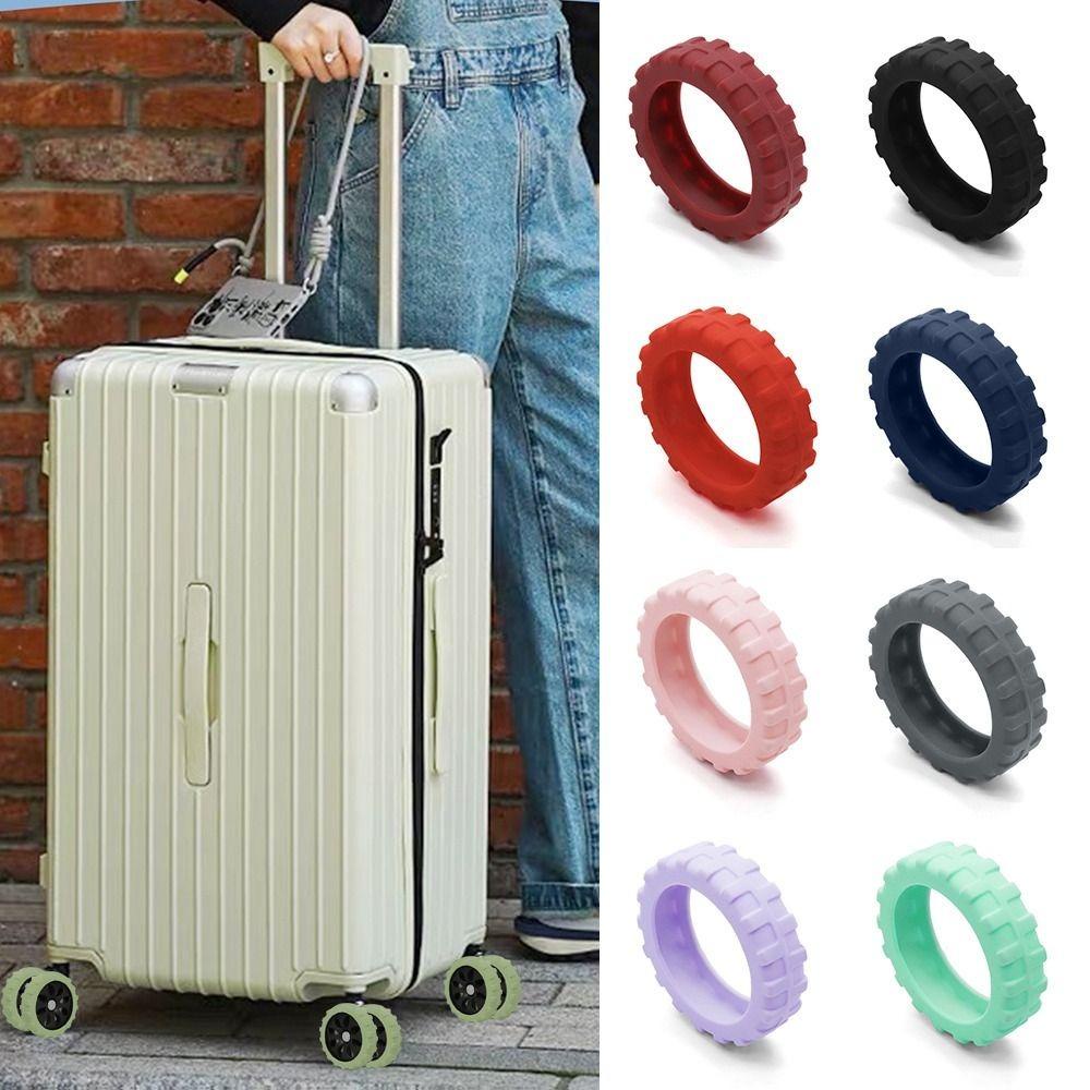 NKSFX 8 Cái / bộ Vỏ Bảo Vệ Bánh Xe Vali, Silicon Có Âm Thanh Im Lặng Du Lịch Hành Lý Bánh Xe, Giảm Tiếng Ồn Vali Phần Trục Xe Đẩy Hộp Bánh Bao