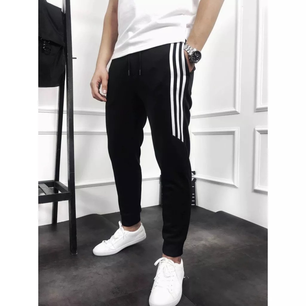 Product image Quần Thể Thao 3 sọc nam nữ chất vải mềm co giãn quần thu đông NAM NỮ_SHOP THANH HÀ 3 sọc lững.