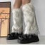 XGB Lông Thú Giả Lông Thú Giữ Ấm Chân Lông Giày Cao Gót Boot Còng Bao Carnivals Boot Cover