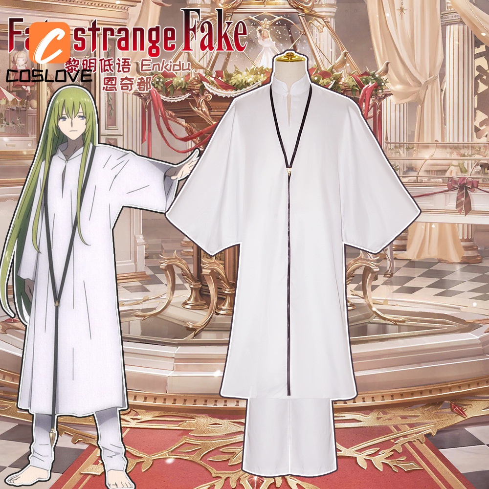 Bộ Đồ Hóa Trang Nhân Vật enkidu Trong anime fate / Stay Night Màu Sắc Trắng Độc Đáo
