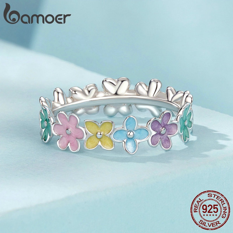 Bamoer Bông Tai Bạc sterling 925 Hình Hoa Cho Nữ