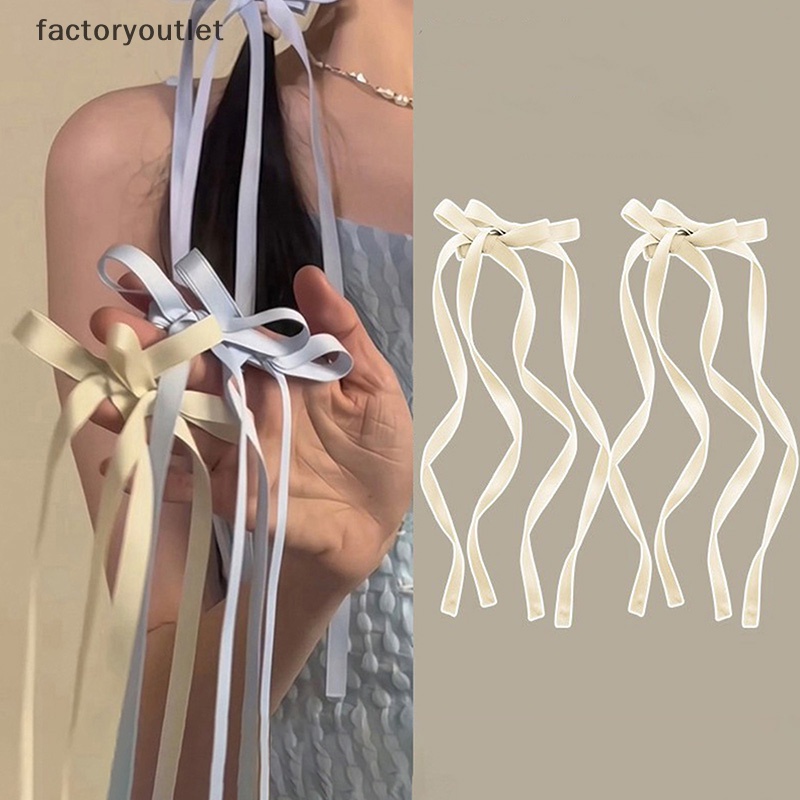 Kẹp Tóc Nơ Ruy Băng Dài Dễ Thương Thời Trang Hàn Quốc Cho Nữ
