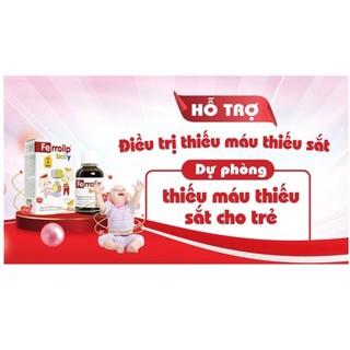 Sắt nhỏ giọt Ferrolip Baby giúp giảm nguy cơ thiếu máu do thiếu sắt cho bé lọ 30ml  (Không quà)
