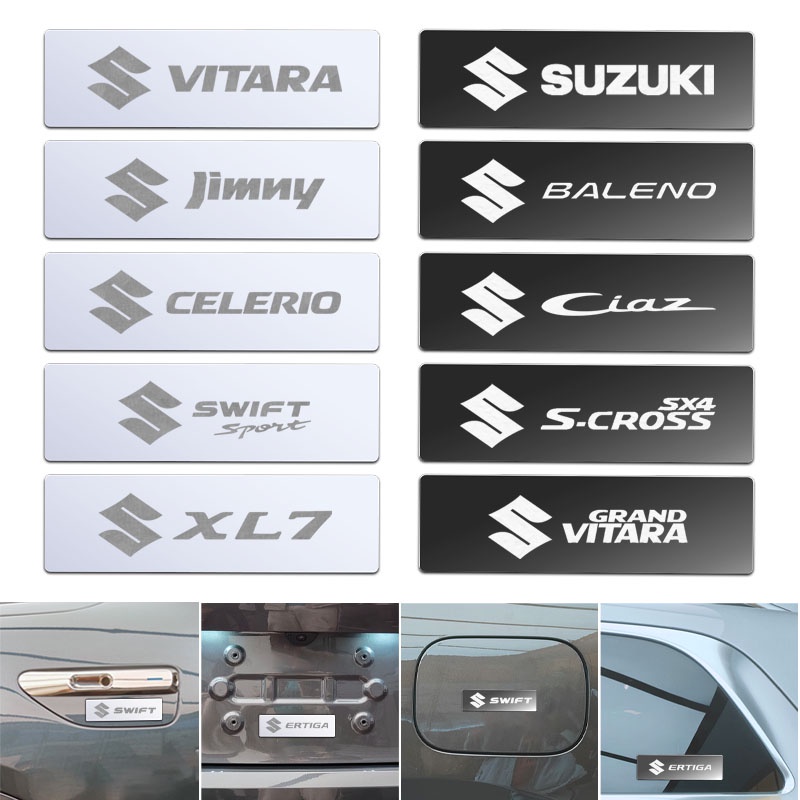 SUZUKI Set 4 Nhãn Dán Logo 3D Bằng Kim Loại Trang Trí Xe Hơi Thể Thao Swift Sport Xl7 Vitara Jimny Scross Sx4 Presso Ciaz Ertiga Celerio