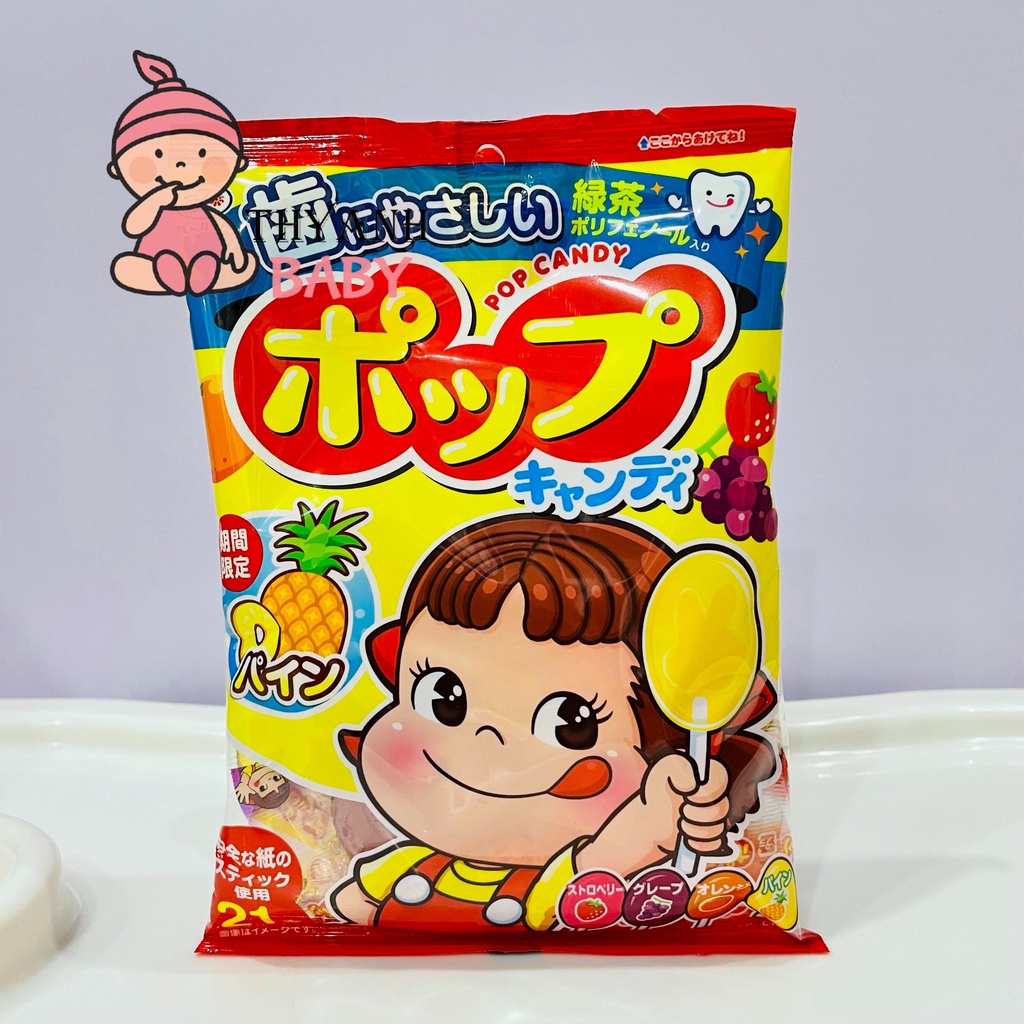 Kẹo Mút Chống Sâu Răng POP Candy - Kẹo Mút Cho Bé TiBong Store Nhật Bản Dành Cho Bé Từ 1 Tuổi 4 VỊ Trái Cây