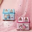 DARON House Shape Piggy Bank, Hộp đựng tiền xu ngôi nhà dễ thương sáng tạo, Hộp tiền tệ Kim loại có khóa chìa khóa Hộp lưu trữ an toàn tại nhà