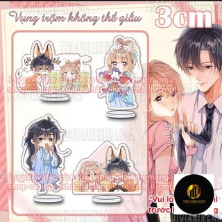 (3CM) Mô Hình Standee Tình yêu thầm kín Vụng trộm không thể giấu ver Thỏ và sói tượng acrylic anime mica chibi trang trí