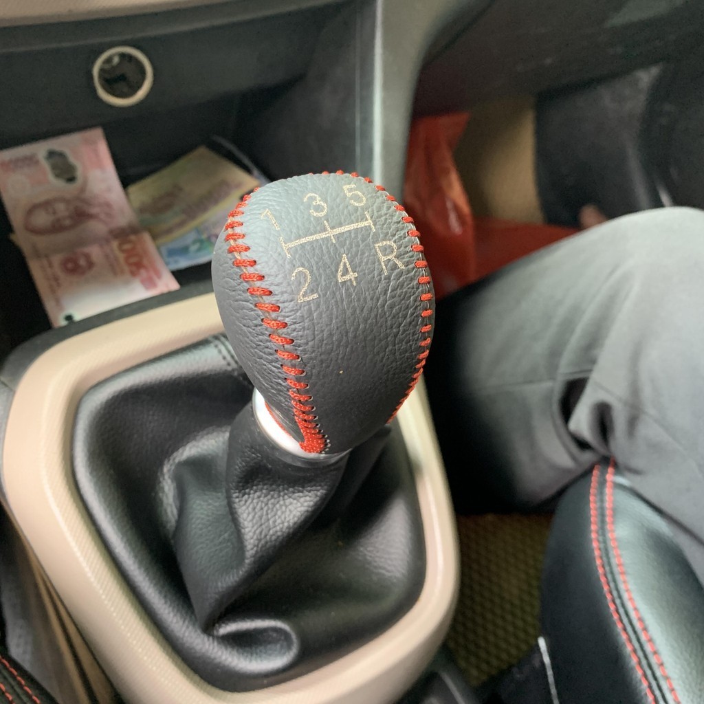Bao Da Cần Số, Tay Phanh xe HYUNDAI I10 Số sàn da thật nhập khẩu, khâu thủ công