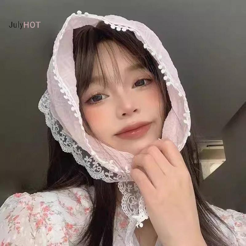 Julyhot Vintage Tam Giác Ren Tóc Khăn Cho Nữ Bé Gái Mùa Xuân Mùa Hè Tóc Ngọt Khăn Trùm Đầu Xu Hướng Thanh Lịch Phụ Kiện Tóc Quà Tặng Massivedeals