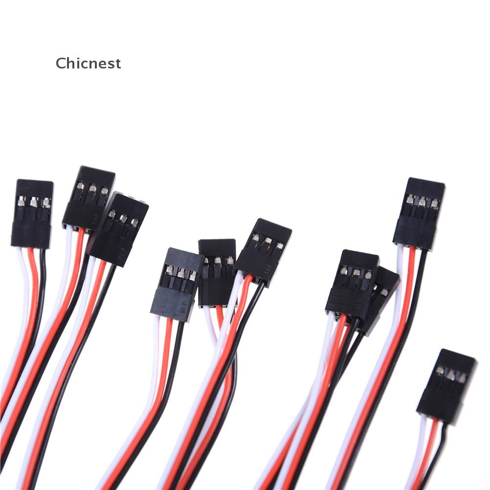 [Chc] 10 Chiếc 10cm 26AWG Đến Nam JR Cắm Servo Nối Dài Dây Dẫn Cáp [VN]