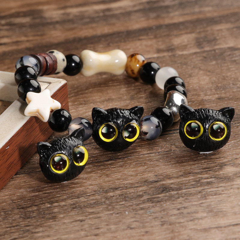 Hạt Đầu Mèo Mắt Lớn - Túi Treo Điện Thoại Mặt Dây Chuyền - Nhựa Rời Hạt Charm - Vòng Cổ Vòng Tay DIY Phụ Kiện - Trang Sức Trang Trí