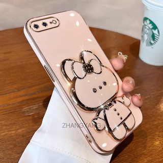 ốp lưng iphone 7 plus 8 plus 6 plus 6s plus 7 8 6 6s Ốp Điện Thoại TPU Silicon Mềm Mạ Điện Gắn Gương Trang Điểm Hình Thỏ 3D Cho iphone 7 plus 8 plus 6 plus 6s plus 7 8 6 6s