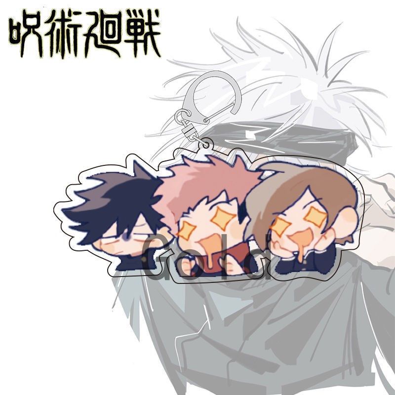 Móc khoá Jujutsu Kaisen Anime Keychain Women Gojo Satoru Geto Suguru Kawaii Acrylic Phụ kiện trang trí chibi cute