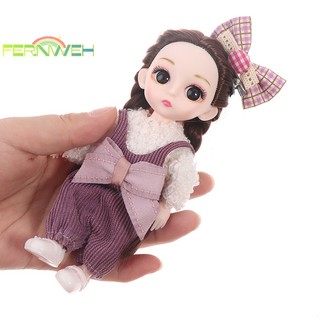 [Fernweh] Búp bê khớp di động 16cm Búp bê DIY có quần áo mặc cho bé gái [MỚI]