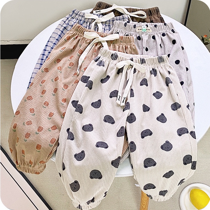 Trẻ Em Quần Viền Quần Bé Trai Quần Bé Gái Quần Nhỏ Vừa Lớn Trẻ Em Hậu Cung Quần Đơn YON5