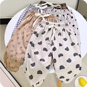 Trẻ Em Quần Viền Quần Bé Trai Quần Bé Gái Quần Nhỏ Vừa Lớn Trẻ Em Hậu Cung Quần Đơn YON5